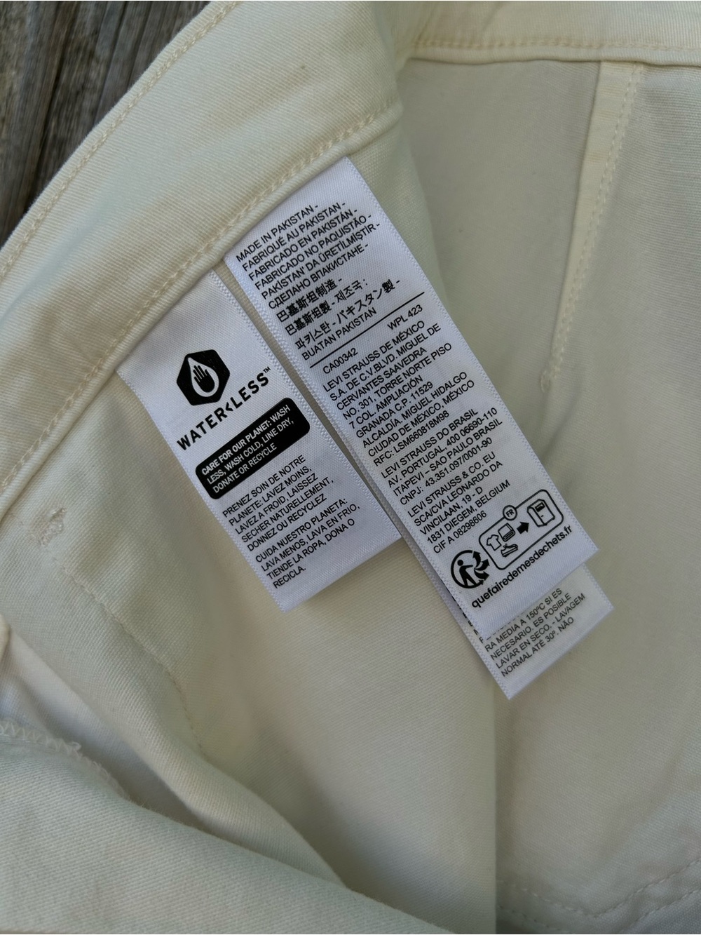 Levi's Cropped Utility Pants Women’s 30 Cream Cotton Ankle Baggy - Picture 8 of 11